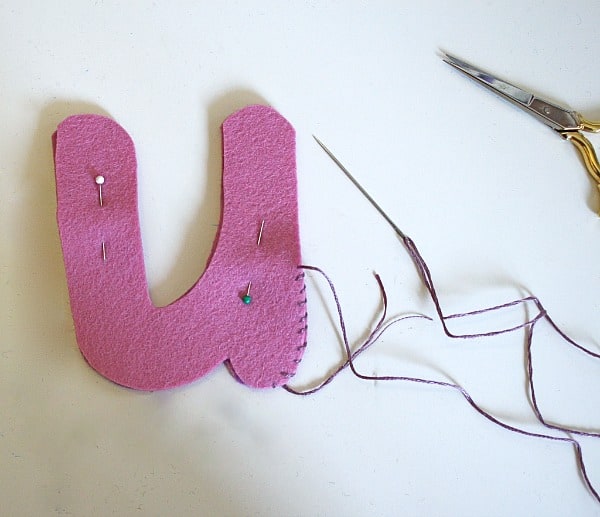 sewing felt toy letters
