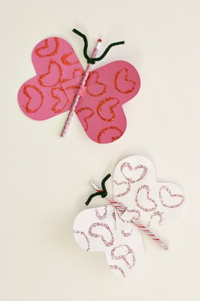 Homemade Valentine Cards: Butterfly & Pencil Valentines for Kids~ Buggy and Buddy