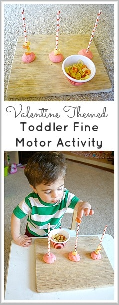 Valentine Themed Fine Motor Activity for Toddlers