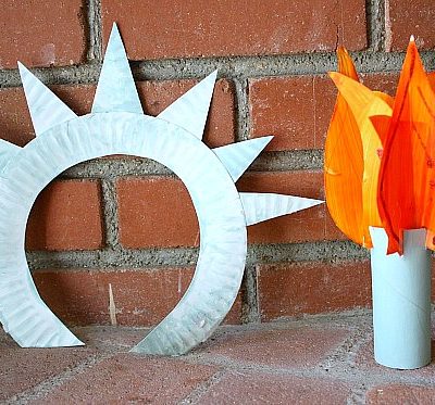 Crafts for Kids: Make a Statue of Liberty Crown and Torch