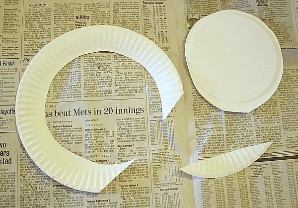 cut your paper plate