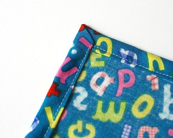 sew a mitered corner on a cloth napkin