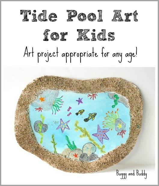 Love the sensory aspect of this! (Tidepool Art Project for Kids)~ BuggyandBuddy.com
