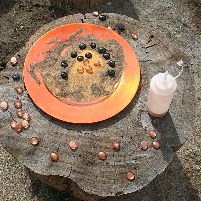 Halloween Activity for Kids: Playing and Creating with Sand and Glass Gems