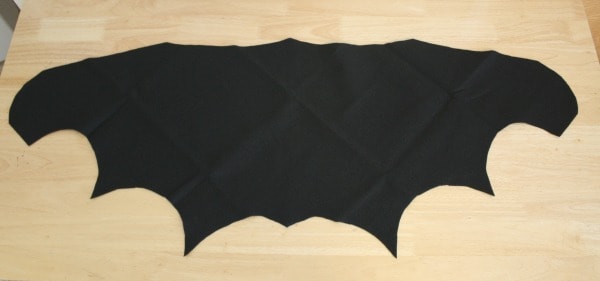 bat wings cut out and unfolded