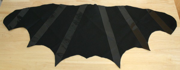 Homemade Halloween Costume: Felt Bat Wings with Duck Tape Details