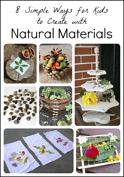 8 Simple Ways for Kids to Create Using Natural Materials~ Buggy and Buddy