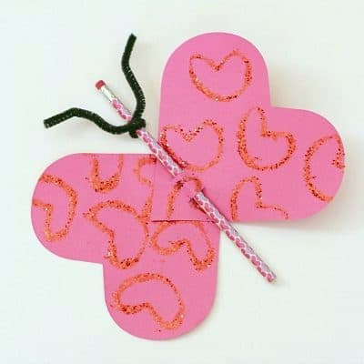Homemade Valentines for Kids: Butterfly Pencil Valentine