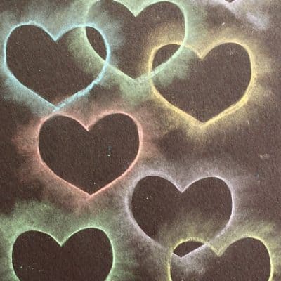 Heart Chalk Stencil Art for Kids