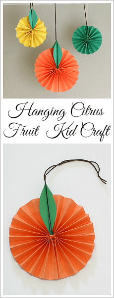 Hanging Citrus Paper Craft for Kids~ Buggy and Buddy