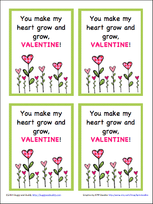 Free Printable Valentines for Seeds and Plants