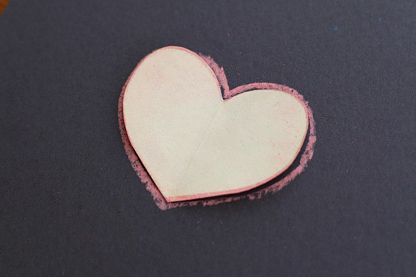 Crafts for Kids: Chalk Stencil Heart Collage