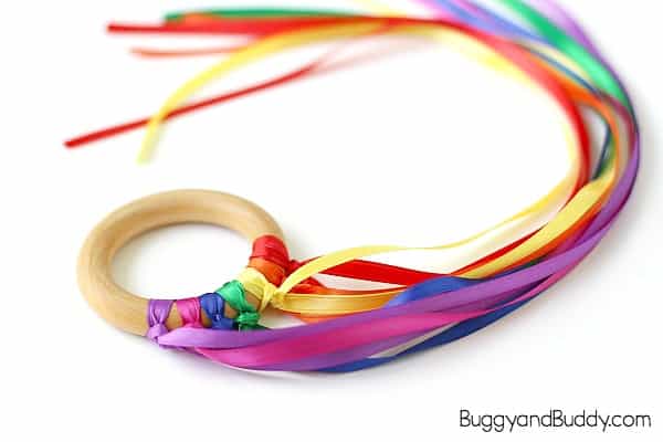 1pc Handheld Rainbow Dance Ribbon Stage Props Toys for Kids Multi Color Fad J S1 