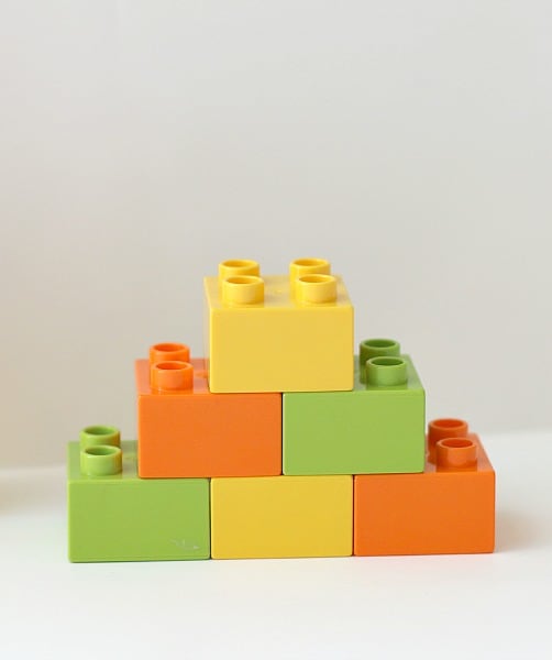 Lego bricks for math activity for kids using Legos