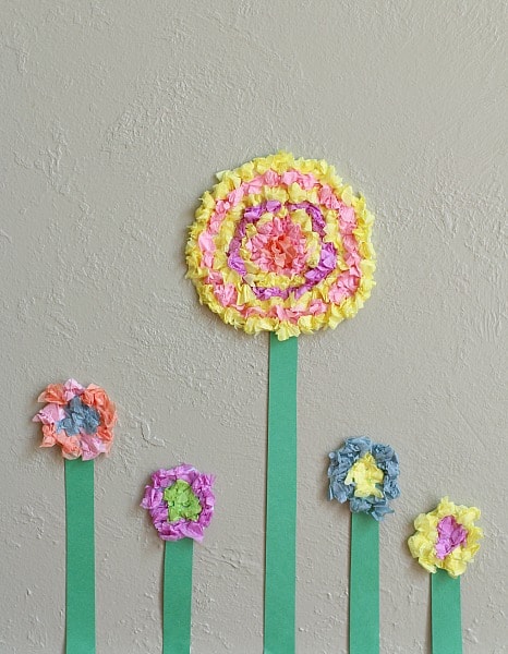 Flower Crafts for Kids: Textured Tissue Paper Flowers~ Buggy and Buddy