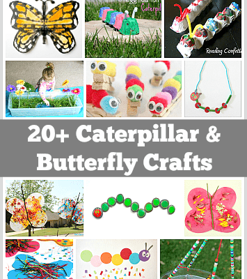 20+ Caterpillar and Butterfly Crafts for Kids