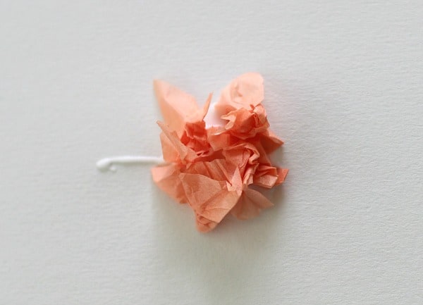 center of tissue paper flower