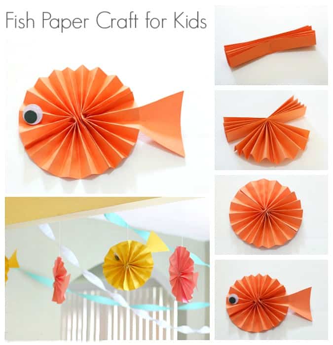 Fish paper craft for kids