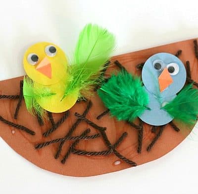 Spring Crafts for Kids: Nest and Baby Bird Craft