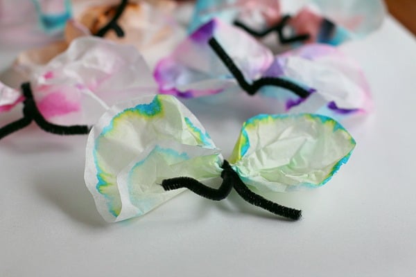 Chromatography Butterfly Craft with Coffee Filters