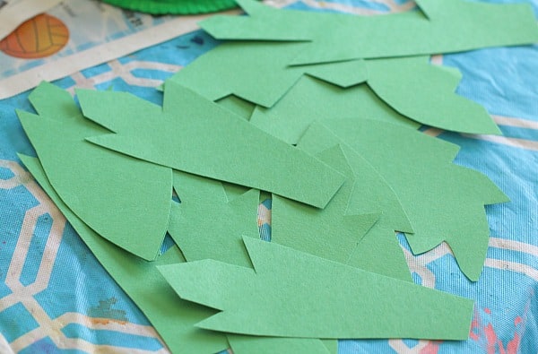 cut out paper leaves