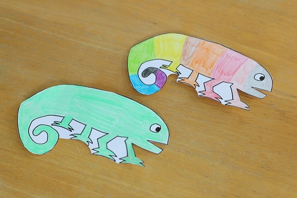Cut out the The Mixed Up Chameleon
