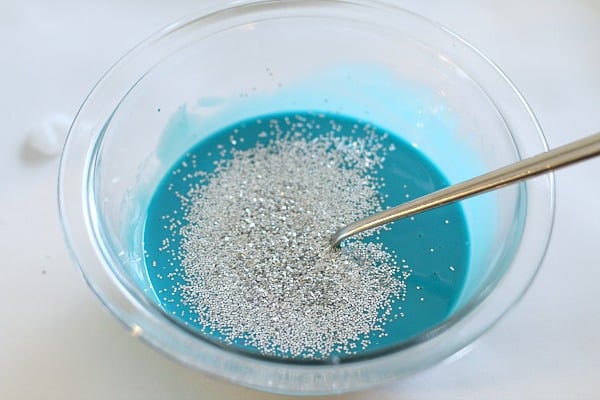 add glitter to the slime
