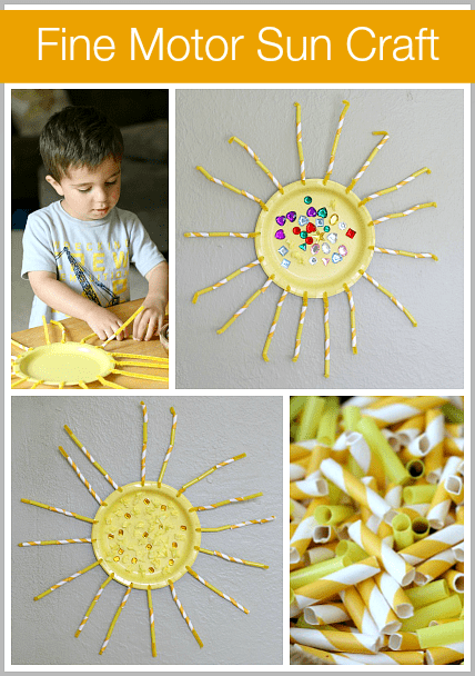 Summer Crafts for Kids: Fine Motor Sun Craft ~ Buggy and Buddy