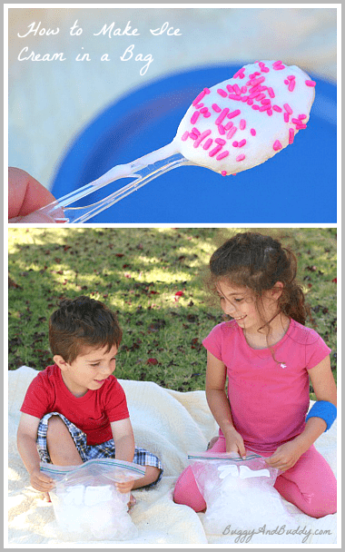 A super fun science activity for summer! (How to Make Ice Cream in a Bag w/ FREE Printable)~ Buggy and Buddy