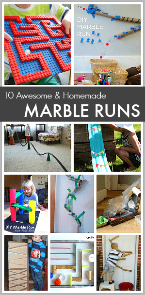 Perfect activity for summer to inspire learning and fun! (10 Super Awesome Homemade Marble Runs)