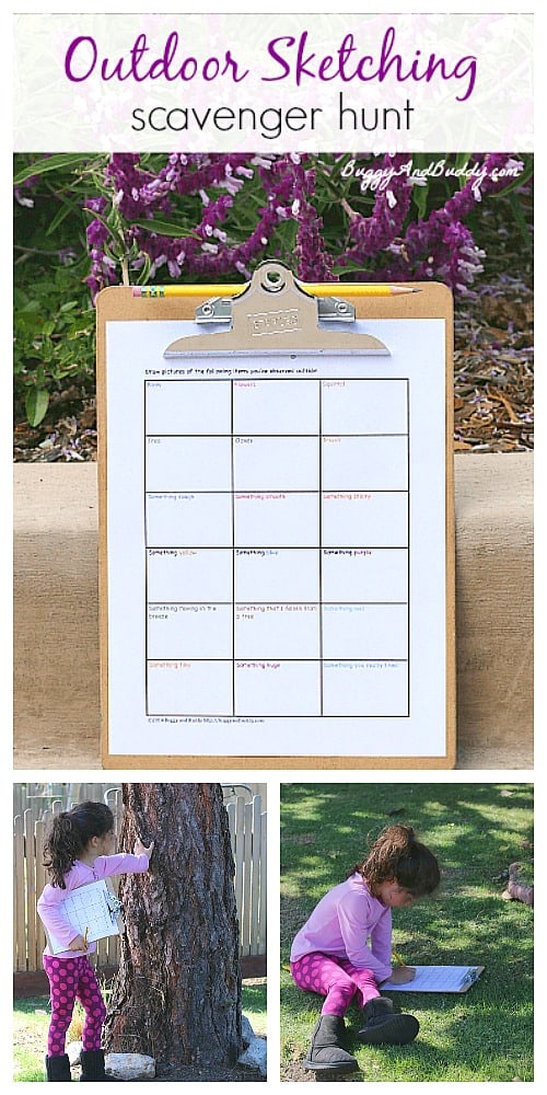 outdoor scavenger hunt for kids free printable buggy and buddy