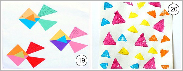 art for kids using triangles