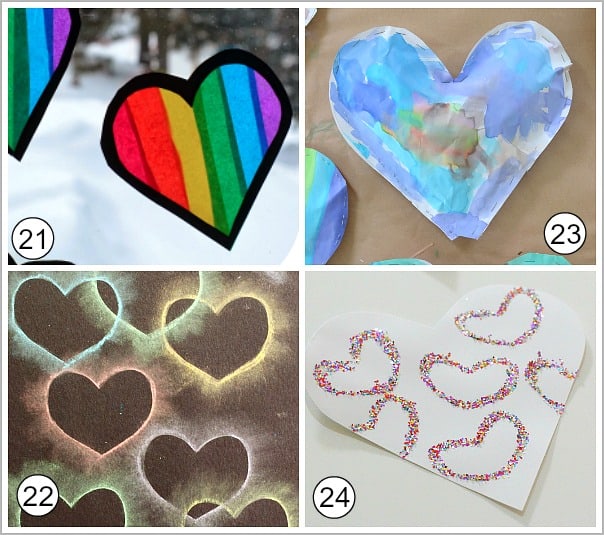 art for kids using hearts