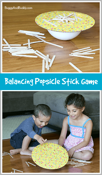 Homemade Game: Balance the Popsicle Sticks~ Buggy and Buddy