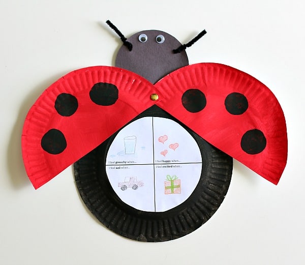 Paper Plate Ladybug Craft Inspired by Eric Carle's The Grouch Ladybug (with FREE printable)~ Buggy and Buddy