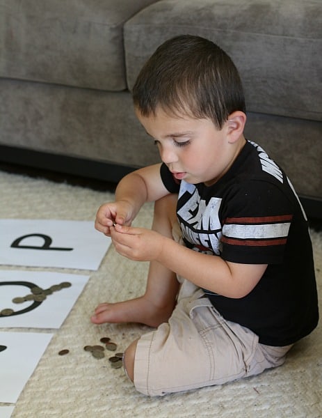 Sorting coins using letters