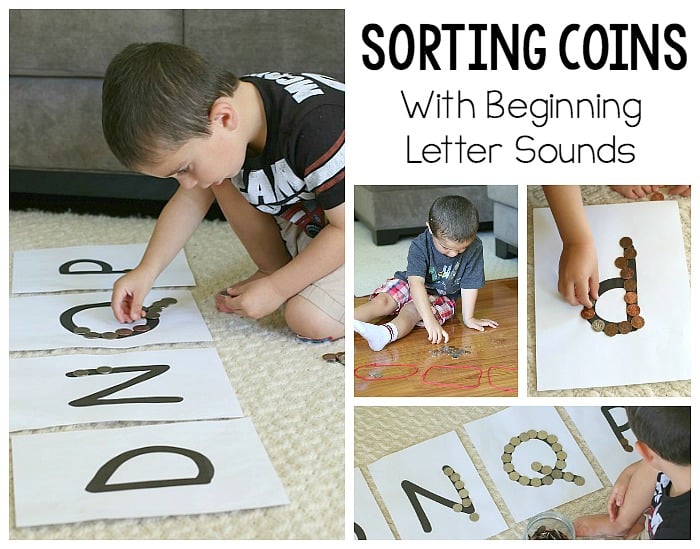 Money Math for Kids: Sorting Coins by beginning letter sound
