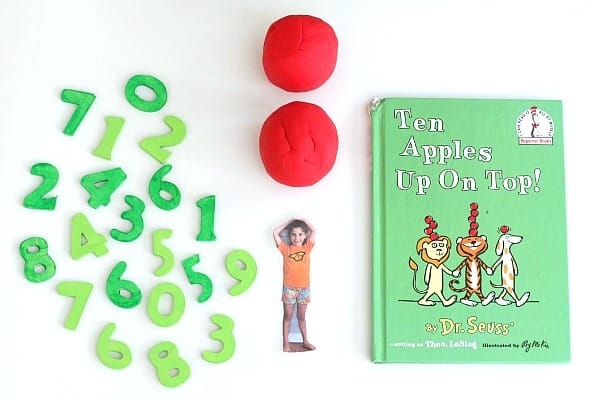 Playdough Activity Inspired by Ten Apples Up On Top!