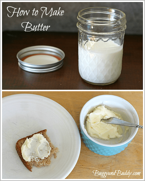 Great Thanksgiving or holiday activity for kids! (How to Make Butter Using a Jar)~ BuggyandBuddy.com