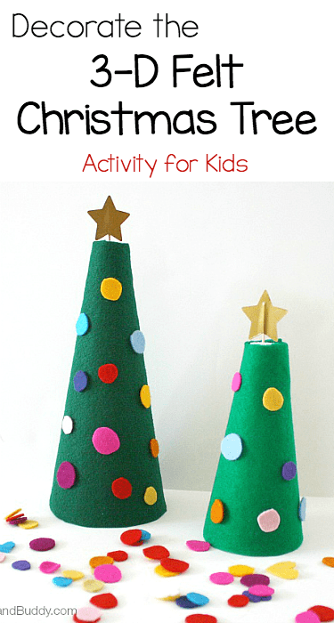Decorate the 3-D Felt Christmas Tree activity for kids