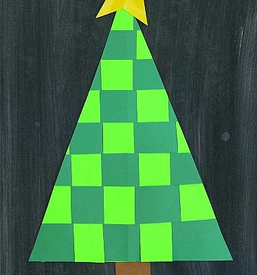 Christmas Crafts for Kids: Woven Paper Christmas Tree