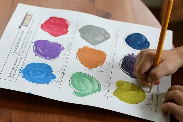 Fun color mixing activity: Create your own colors and name them! (Inspired by the book, Mix It Up!)~ BuggyandBuddy.com