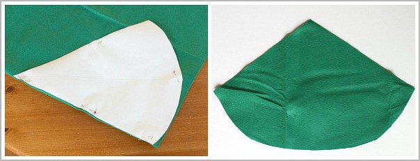 cut out your felt for your elf hat