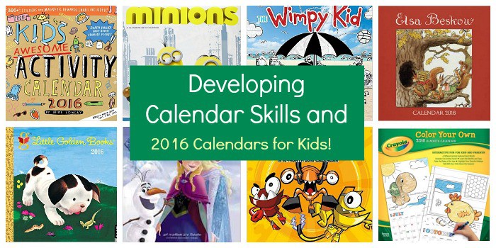 2016 Wall Calendars for Kids: How calendars help children with math skills, time management skills, and even help children prepare for upcoming events. (preschool, kindergarten, and elementary)