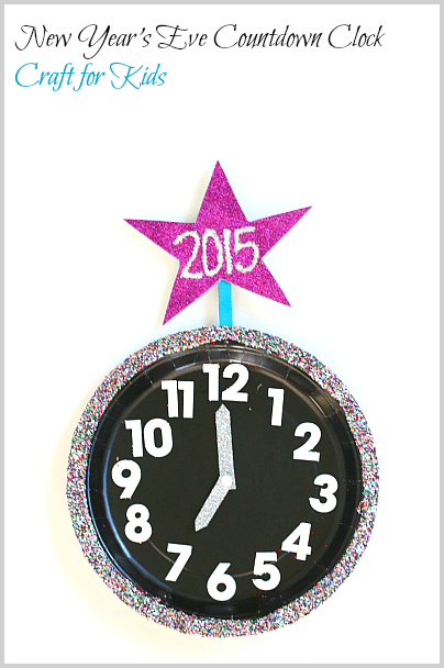 New Year's Eve Activity for Kids: Paper Plate Countdown Clocks~ BuggyandBuddy.com