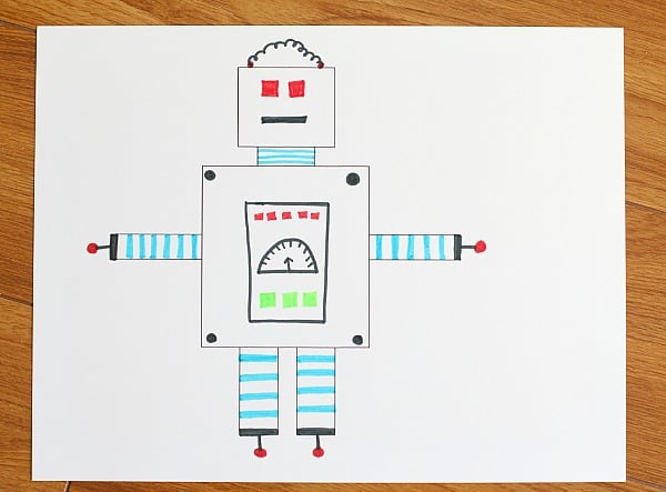 color your robot template