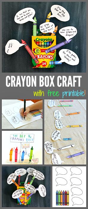 Crayon Box Craft for Kids inspired by The Day the Crayons Quit