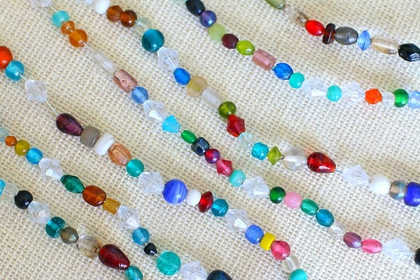 stringing beads