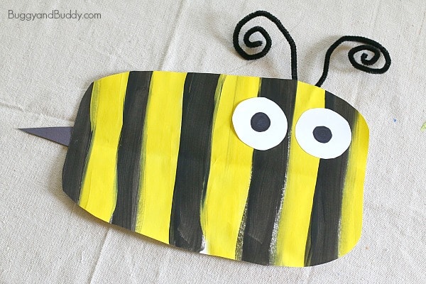 Simple Bumble Bee Art Project for Kids~ BuggyandBuddy.com
