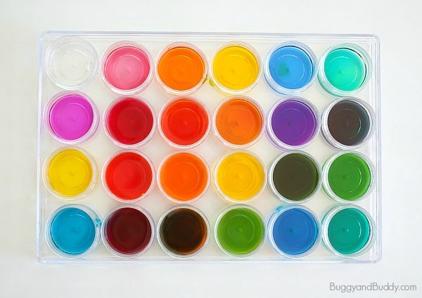 Art and Science for Kids: Mixing Colors in an Array